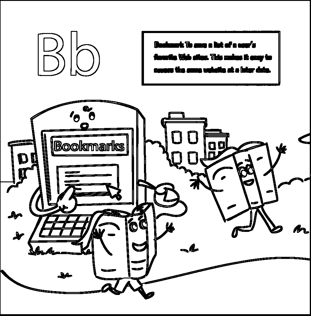 Bookmarks printable coloring page