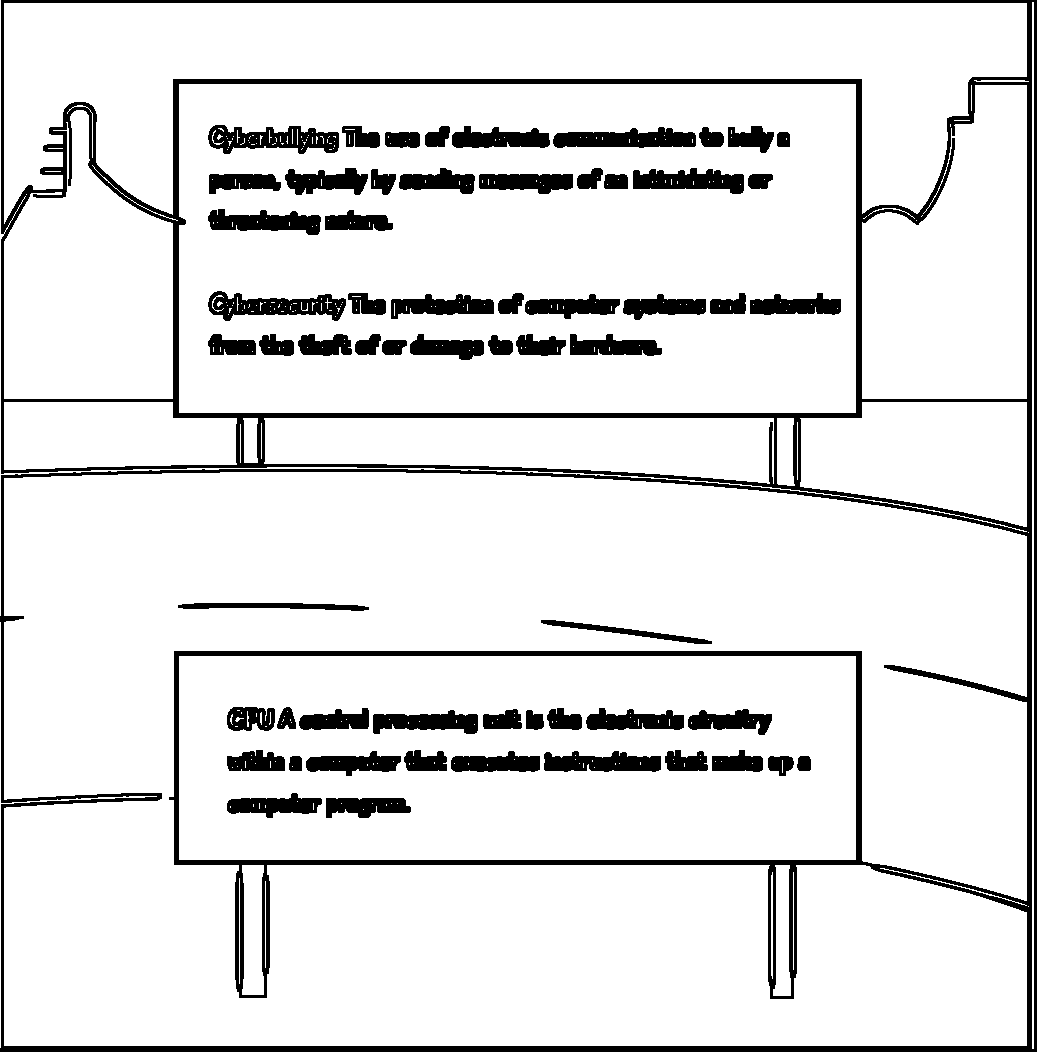 Cyberbullying & Cybersecurity printable coloring page