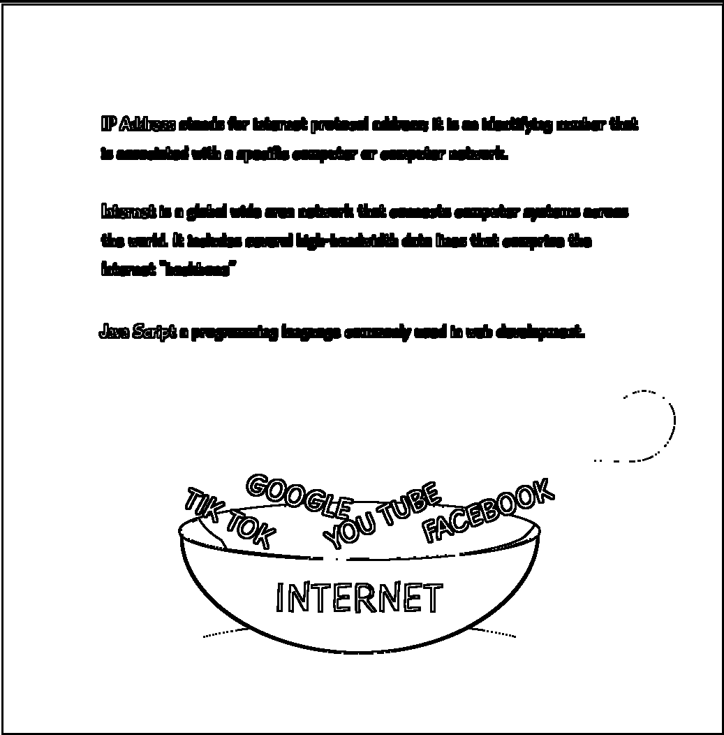 Internet, IP & JavaScript printable coloring page