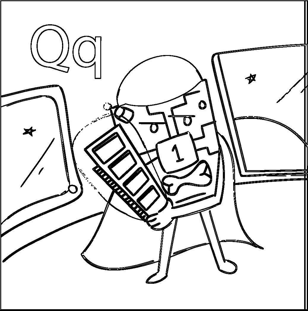 Quad Core printable coloring page